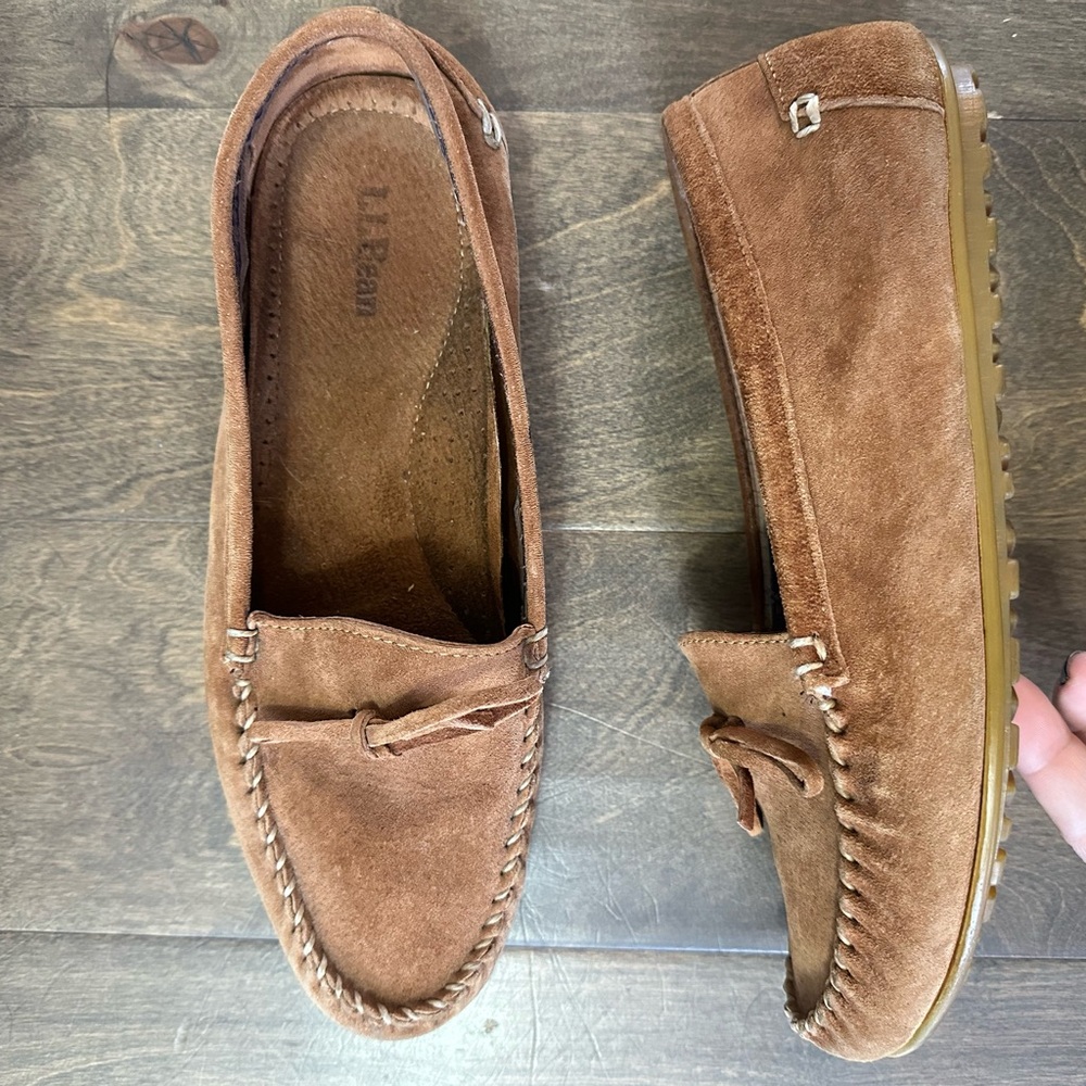 L.L. Bean Women's Brown Leather Suede Moccasins